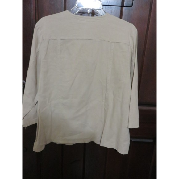 HILLIARD AND HANSON TAN 3/4 LENGTH SLEEVES SHIRT SIZE L - Picture 3 of 3